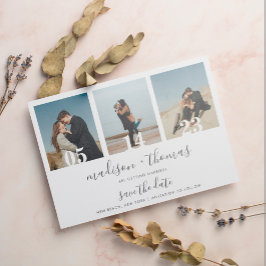 Invitación Magnética Moda Guión Gris 3 Fotomía Boda Guardar La Fecha