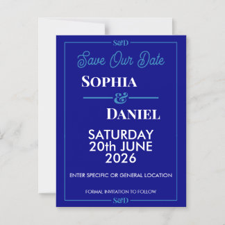 Invitación Magnética Modern Editable Wedding Save The Date Card
