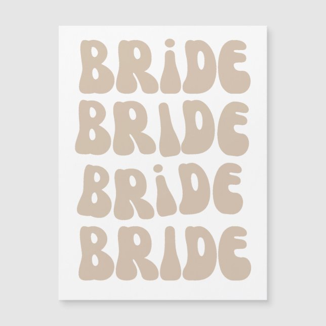 Invitación Magnética Moderna cosecha de bachillerato retro de novia (Anverso)