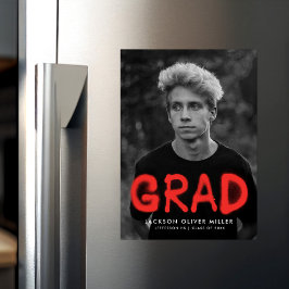 Invitación Magnética Moderna tipografía de pintura con spray rojo