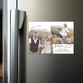 Invitación Magnética Moderno Boho Arch 2 Photo Save the Date