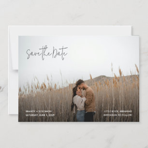 Invitación Magnética Moderno Elegante Foto Boda Guardar la Fecha