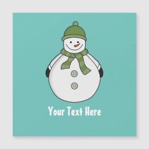 Invitación Magnética Muñeco de nieve personalizado