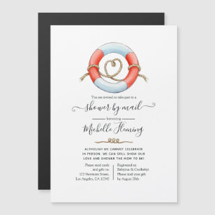 Invitación Magnética Nacimiento de bebé náutico por correo