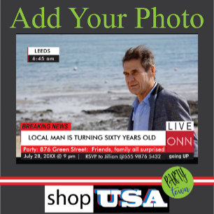 Invitación Magnética Nacimiento divertido de TV News Mens