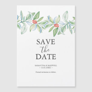 Invitación Magnética Navidades Boda Salvar Los Magnates De Fecha