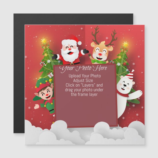 Invitación Magnética Navidades de Personalizados de cuentas (Anverso/Reverso)