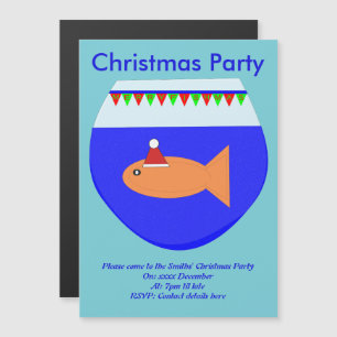 Invitación Magnética Navidades Fiesta Goldfish Personalizado invita