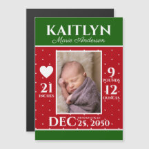 Navidades modernos anuncian nacimientos recién nac