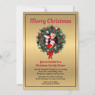 Invitación Magnética Navidades Personalizado de fotografía de la famili