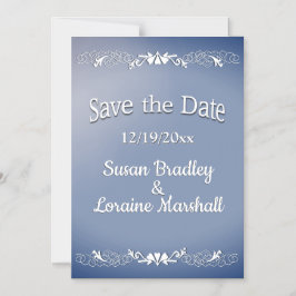 Invitación Magnética Niebla azul salva la fecha