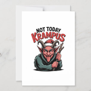 Invitación Magnética No Hoy Krampus Malvado Krampus Navidad 