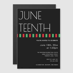 Invitación Magnética Noche verde verde rojo de junio