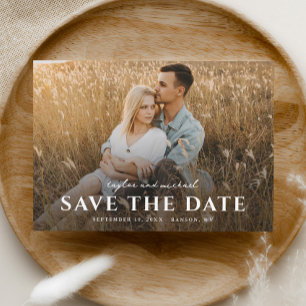 Invitación Magnética Nombres de guión simple Foto de boda Guardar la fe