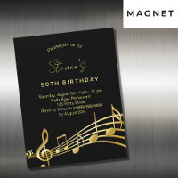 Notas de la música de oro negro de cumpleaños