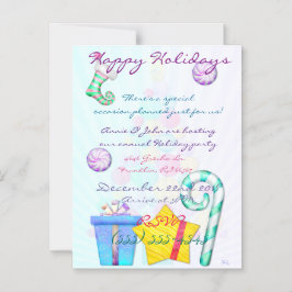 Invitación Magnética O Navidades Whimsey Folk Art