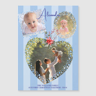 Invitación Magnética Ornate Frames 3 Foto 1Navidades Hito azul