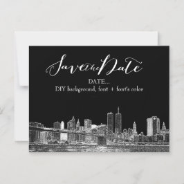 Invitación Magnética Paisaje urbano esbozado de PixDezines NYC