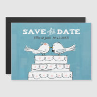 Pájaros de Amor en la Torta de Boda Guardar la Fec