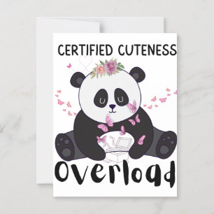 Invitación Magnética Panda Divertido Lindo 