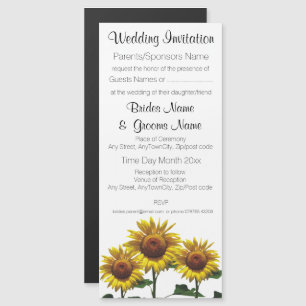 Invitación Magnética Paquetes Boda baratos Sunflower Juegos de Kits