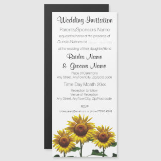 Invitación Magnética Paquetes Boda baratos Sunflower Juegos de Kits
