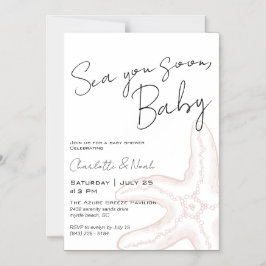 Invitación Magnética para Baby Shower Sea You Soon
