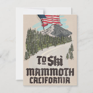 Invitación Magnética Para Esquiar Mammoth California