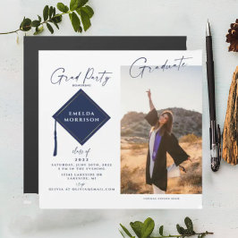 Invitación magnética para fiesta de graduación de 