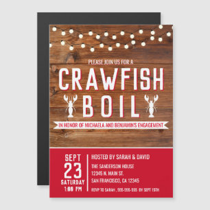 Invitación Magnética Partido de compromiso de evento especial "Crawfish