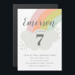 Invitación Magnética Pastel Rainbow Cloud Kids Birday Fiesta<br><div class="desc">Una sencilla y moderna invitación a la fiesta de cumpleaños de los niños con arcos arcoíris pastel y nubes onduladas con un nombre grande y una edad editable. Perfecto para el hábil planificador fiesta. Construya todo el tema alrededor de esta invitación única. Perfecto para niños de todas las edades. Busque...</div>