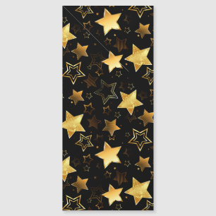 Invitación Magnética Patrón continuo con estrellas doradas