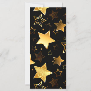Invitación Magnética Patrón continuo con estrellas doradas