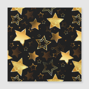 Invitación Magnética Patrón continuo con estrellas doradas