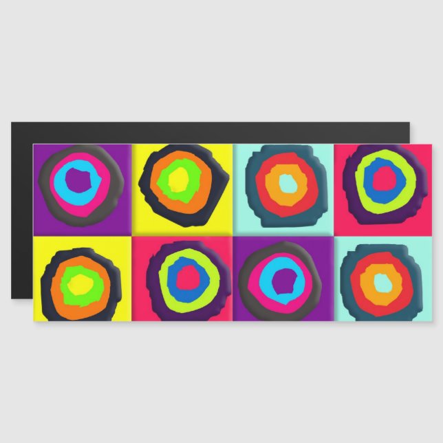 Invitación Magnética patrón de círculos (Anverso/Reverso)