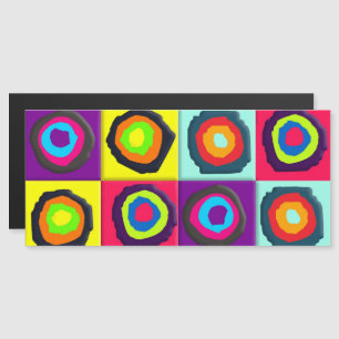 Invitación Magnética Patrón de círculos abstractos modernos