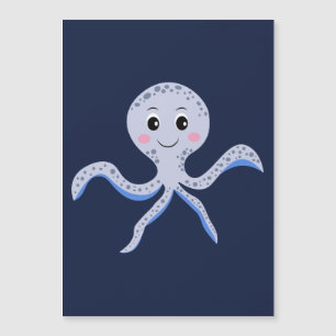 Invitación Magnética Patrón de Pulpo Adorable