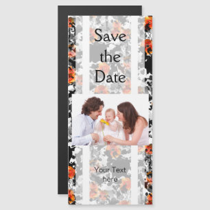 Invitación Magnética Patrón de TINTA NEGRA y PUPES + tu trasero. e idea