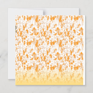 Invitación Magnética Patrón textil con un vibrante naranja y dorado