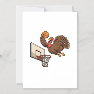 Invitación Magnética Pavo de Acción de Gracias Hundimiento Baloncesto D