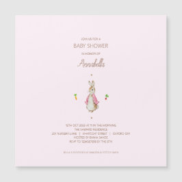 Invitación Magnética Pedro rosado simple el conejo