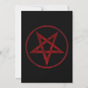 Invitación Magnética Pentagram del diablo Rojo