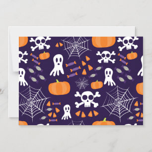 Invitación Magnética Personajes Divertidos y Espeluznantes de Halloween