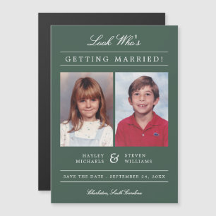 Invitación Magnética Personalizado Color Kid Photo Save the Date Gree