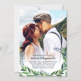 Invitación Magnética Personalizado de Emerald Greenery - Boda fotográfi