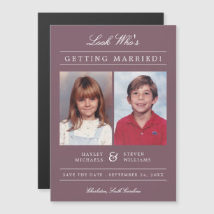 Invitación Magnética Personalizado de fotos de niños de color Guardar l