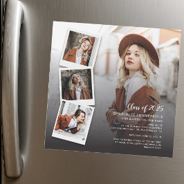 Invitación Magnética personalizado de Open House de Fotos de Graduación