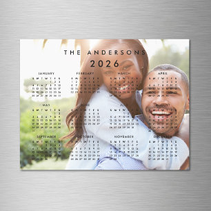 Invitación Magnética Personalizado Personalizado Photo 2026 Calendar Ma