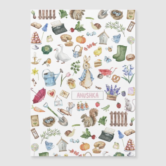 Invitación Magnética peter personalizado del conejo (Anverso)