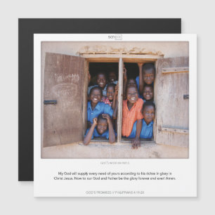 Invitación Magnética Philippians 4:19-20 PROMESA DE DIOS SCRIPIX magnét